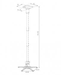 Sufitowy uchwyt do projektora - teleskopowy Surefix920 Sonorous 