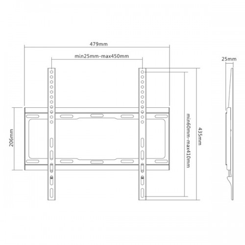Płaski uchwyt do telewizora lcd o przekątnej od 32 do 55 cali
