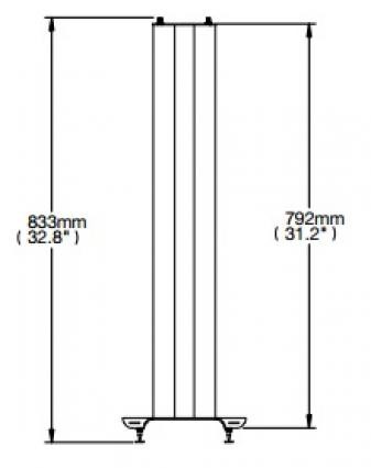 B-Tech VENTRY  BT608 - Podstawki pod kolumny głośnikowe. Atlas™ Loudspeaker Floor Stands 80cm