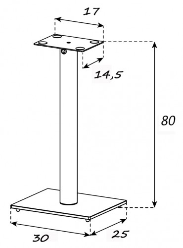 Sonorous SP101 - Podstawki pod kolumny głośnikowe. Loudspeaker Floor Stands 80cm