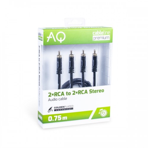 Kabel połączeniowy 2xRCA-2xRCA Digital AQ Premium Długość: 0,75m