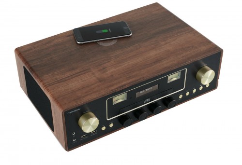 Mikro wieża retro Thomson MIC 256IBT CD MP3 USB BLUETOOTH  *ładowarka bezprzewodowa  (3)