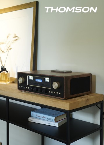 Mikro wieża retro Thomson MIC 256IBT CD MP3 USB BLUETOOTH  *ładowarka bezprzewodowa  (5)