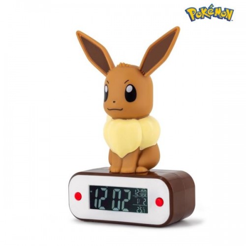 Pokémon EEVEE - budzik - Radiobudzik z lampką LED z motywem Pokémon Eevee.