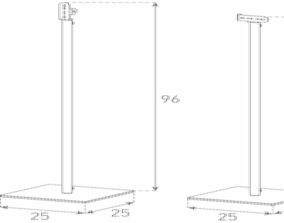 Sonorous SP200 - Podstawki pod kolumny głośnikowe. Loudspeaker Floor Stands