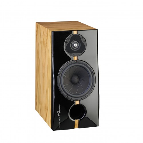 Acoustique Quality  PASSION TEEN -  Audiofilska  dwupasmowa kolumna podstawkowa / Scan-Speak /  o mocy 160W  Boki fornir OLIWA, front lakier CZARNY (1)