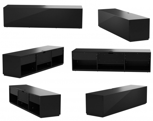 Sonorous ST160 Szafka audio video STA160F-BLK-BLK-BS