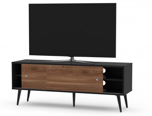 Drewniana szafka rtv SONOROUS RETRO RTRA-140-BLK-CWN  szerokość 140 cm