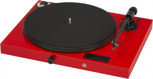 Gramofon Pro-Ject JukeBox E + OM5E piano red