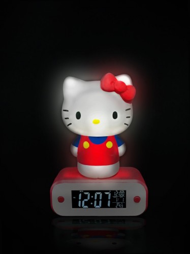 Budzik z lampką LED z motywem Hello Kitty