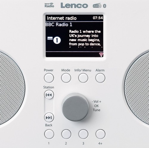 Lenco PIR-645WH - przenośne radio internetowe z DAB+/FM, Bluetooth