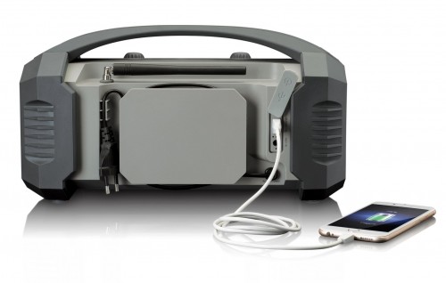 Lenco ODR-150GY - radio DAB+/FM z Bluetooth w pancernej wytrzymałej i wodoodpornej  obudowie 