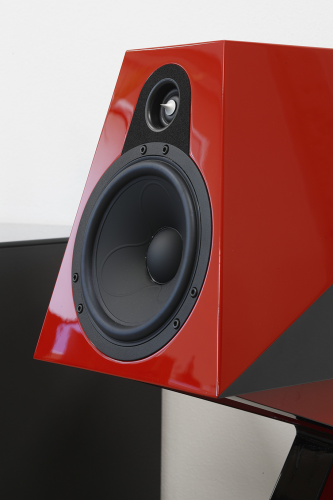 Acoustique Quality PASSION ORCA - Designerski zestaw do nowoczesnego wnętrza, o doskonałej konstrukcji High End / Scan-Speak / kolor red / black (2)