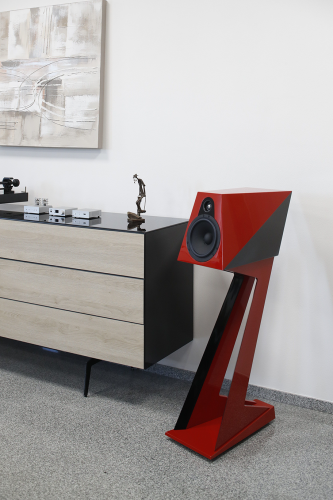 Acoustique Quality PASSION ORCA - Designerski zestaw do nowoczesnego wnętrza, o doskonałej konstrukcji High End / Scan-Speak / kolor red / black (4)