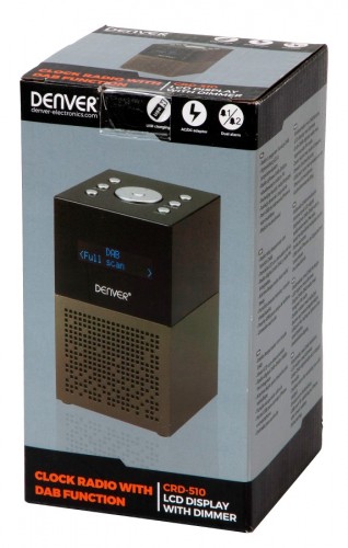 Denver CRD-510 Radiobudzik z tunerem DAB+ i FM z USB do ładowania smartfona