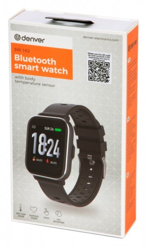 Denver SW-162 Smartwatch z Bluetooth, czujnikiem temperatury ciała i czujnikiem tętna