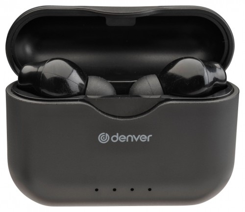 Denver TWE-37 Bezprzewodowe słuchawki Bluetooth z etui ładującym i funkcją zestawu głośnomówiącego