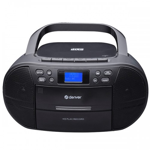 Denver TDC-280B Boombox z radiem FM/DAB+, CD, USB i odtwarzaczem kasetowym