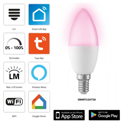 Alecto SMARTLIGHT30 - inteligentna żarówka LED z Wi-Fi