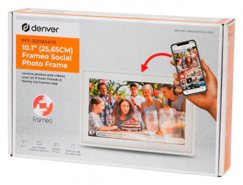 Cyfrowa Ramka na zdjęcia FRAMEO Wi-Fi Ekran dotykowy IPS 10\ 16GB Denver PFF-1021BW