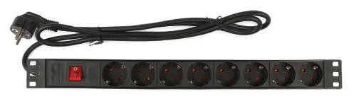 Fonestar FRP-8 - 230 V - Rozdzielnia Listwa zasilająca do szaf i regałów 19\ - 8 gniazd. (1)