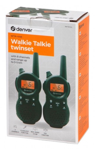 DENVER WTA-446 -  Zestaw dwóch krótkofalówek,  walkie takie