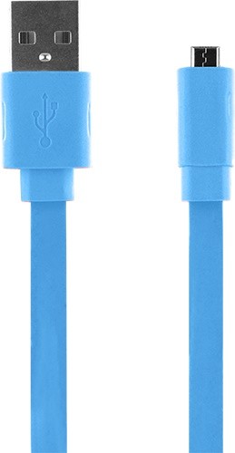 Bigben CABLEFLAT20MICBL -.  Kabel micro USB 2.1A, długość 20cm.