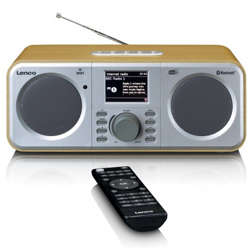 Lenco DIR-141WD Internetowe radio stereo z tunerem FM i DAB+ oraz odbiornikiem i nadajnikiem Bluetooth