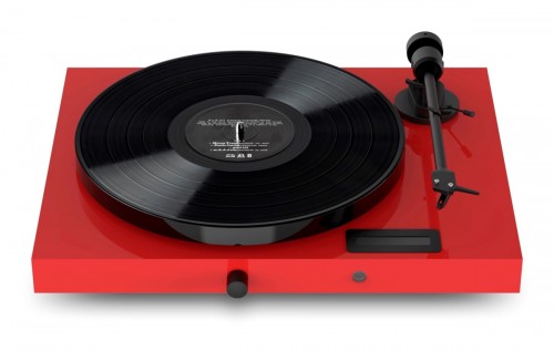 Pro-Ject JukeBox E1 + piano OM5e  Gramofon, System all-in-one / Plug and Play z Bluetooth, czerwony