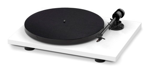 Pro-Ject E1 BT + OM5e Gramofon Plug & Play Hi-Fi, Bluetooth, biały