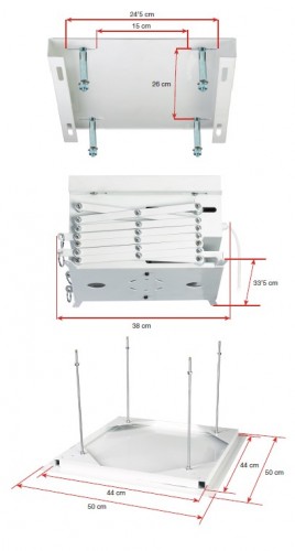 Fonestar SPREL-1B - Winda elektryczna, uchwyt do projektora, wraz z DO, udźwig 13 kg