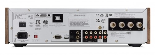 JBL SA550 wzmacniacz zintegrowany Vintage z przetwornikiem DAC Moc 2 x 90 W kolor srebrny + drewniane boki