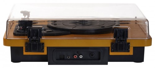 Denver VPL-230 - Gramofon z wbudowanymi głośnikami, Bluetooth, USB i gniazdem kart SD i MP3, orzech