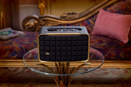 JBL Authentics 200 Inteligentny głośnik domowy w stylu retro, z łącznością Wi-Fi, Bluetooth i asystentami głosowymi