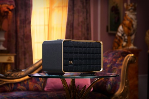 JBL Authentics 200 Inteligentny głośnik domowy w stylu retro, z łącznością Wi-Fi, Bluetooth i asystentami głosowymi