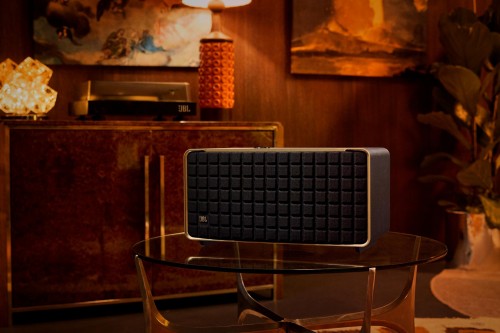 JBL Authentics 500 Inteligentny głośnik domowy high fidelity, w stylu retro, z łącznością Wi-Fi, Bluetooth i asystentami głosowymi.