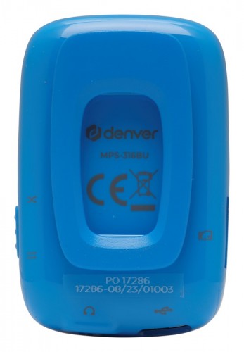 Denver MPS-316 - Odtwarzacz MP3, niebieski