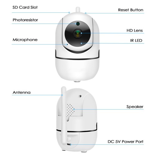 Denver IIC-172 - Cyfrowa wewnętrzna kamera IP SMART