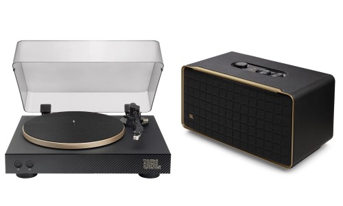 Gramofon JBL Spinner BT + JBL Authentics 500 Domowy zestaw w stylu retro, Wi-Fi, Bluetooth