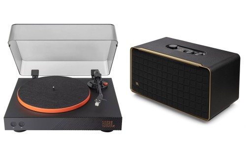 Gramofon JBL Spinner BT + JBL Authentics 500 Domowy zestaw w stylu retro, Wi-Fi, Bluetooth