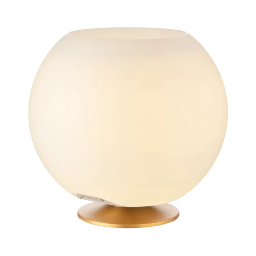 Kooduu - Lampa LED Sphere Brass z wbudowanym głośnikiem Bluetooth oraz chłodzirka na napoje, Mosiądz - 3w1