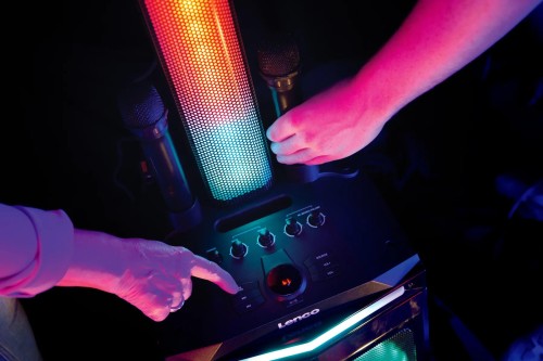 Power Audio Lenco PA-220BK z subwooferem i odłączaną kolumną wysokotonową, Czarny