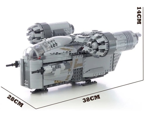 Zestaw klocków STAR WARS Transportowiec łowcy nagród z serialu Mandalorian BRZESZCOT - Zamiennik