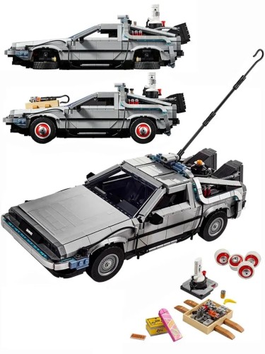 Zestaw klocków Wehikuł Czasu Z Powrotu Do Przyszłości Delorean - Zamiennik