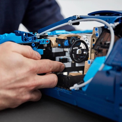 Zestaw klocków Bugatti Chiron z oświetleniem LED - Zamiennik