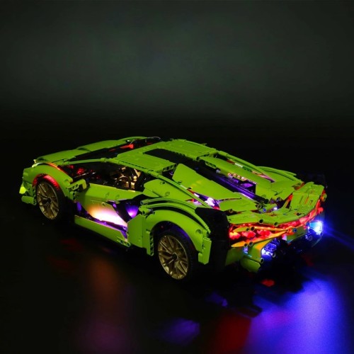 Zestaw klocków Lamborghini Sian FKP 37 z oświetleniem LED - Zamiennik