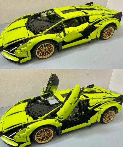 Zestaw klocków Lamborghini Sian FKP 37 z oświetleniem LED - Zamiennik