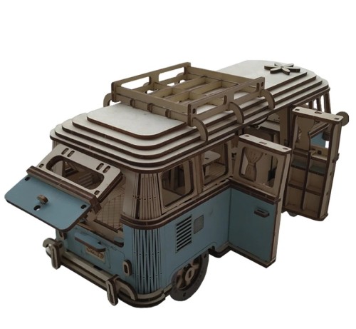 Puzzle 3D drewniane model samochodu Volkswagen VW T1 
