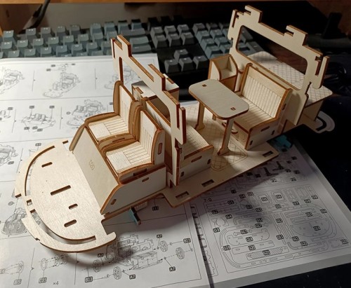 Puzzle 3D drewniane model samochodu Volkswagen VW T1 