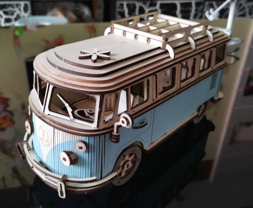 Puzzle 3D drewniane model samochodu Volkswagen VW T1 